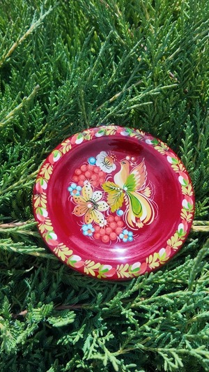 ペトリキフカ・プレート 10cm （Khomenko）