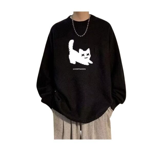 ニット ゆったり 子猫 セーター