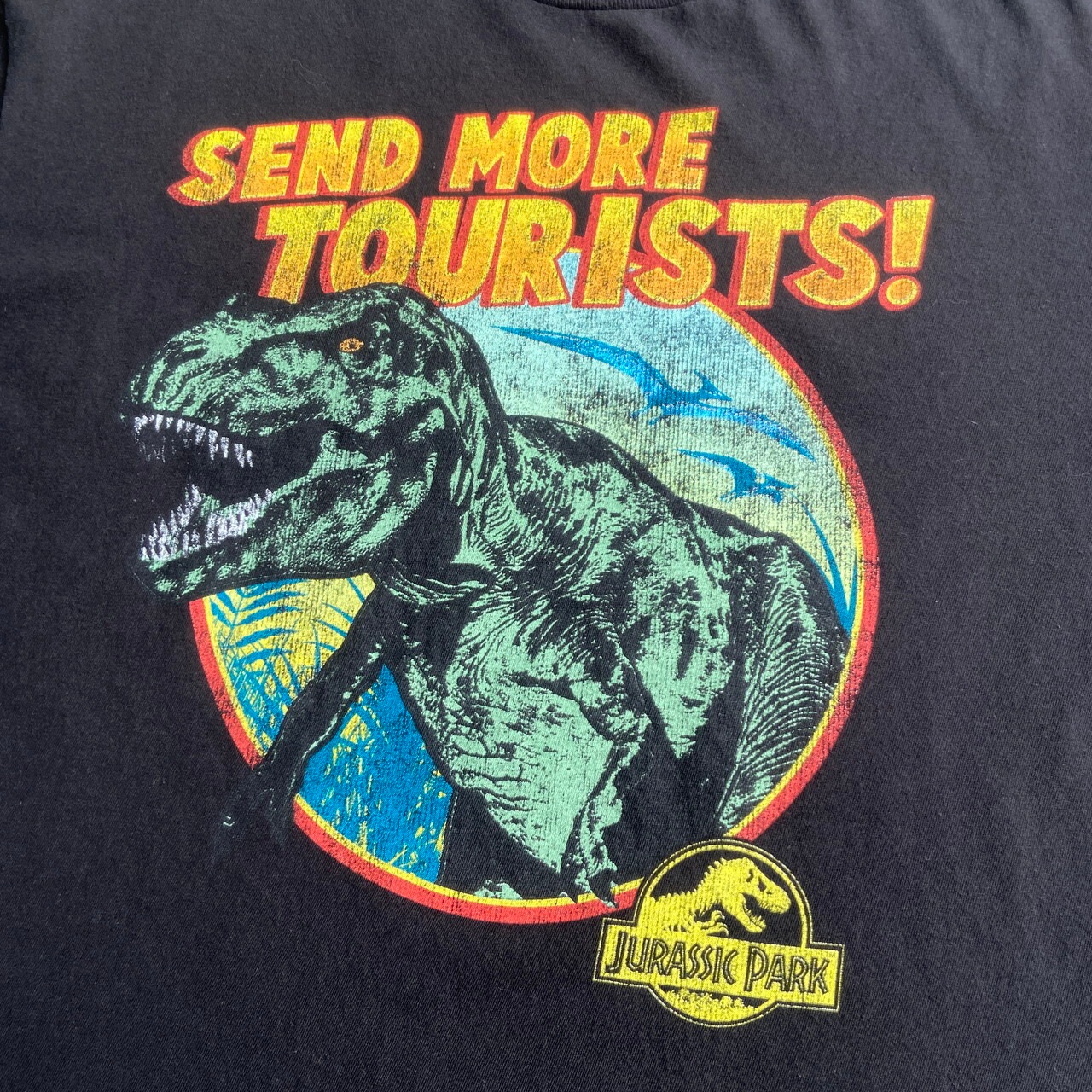 JURASSIC PARK ジュラシックパーク 恐竜 ムービー ロゴ プリントT 