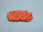 牡丹珊瑚帯留 peony coral work Obi sash clip(No5)