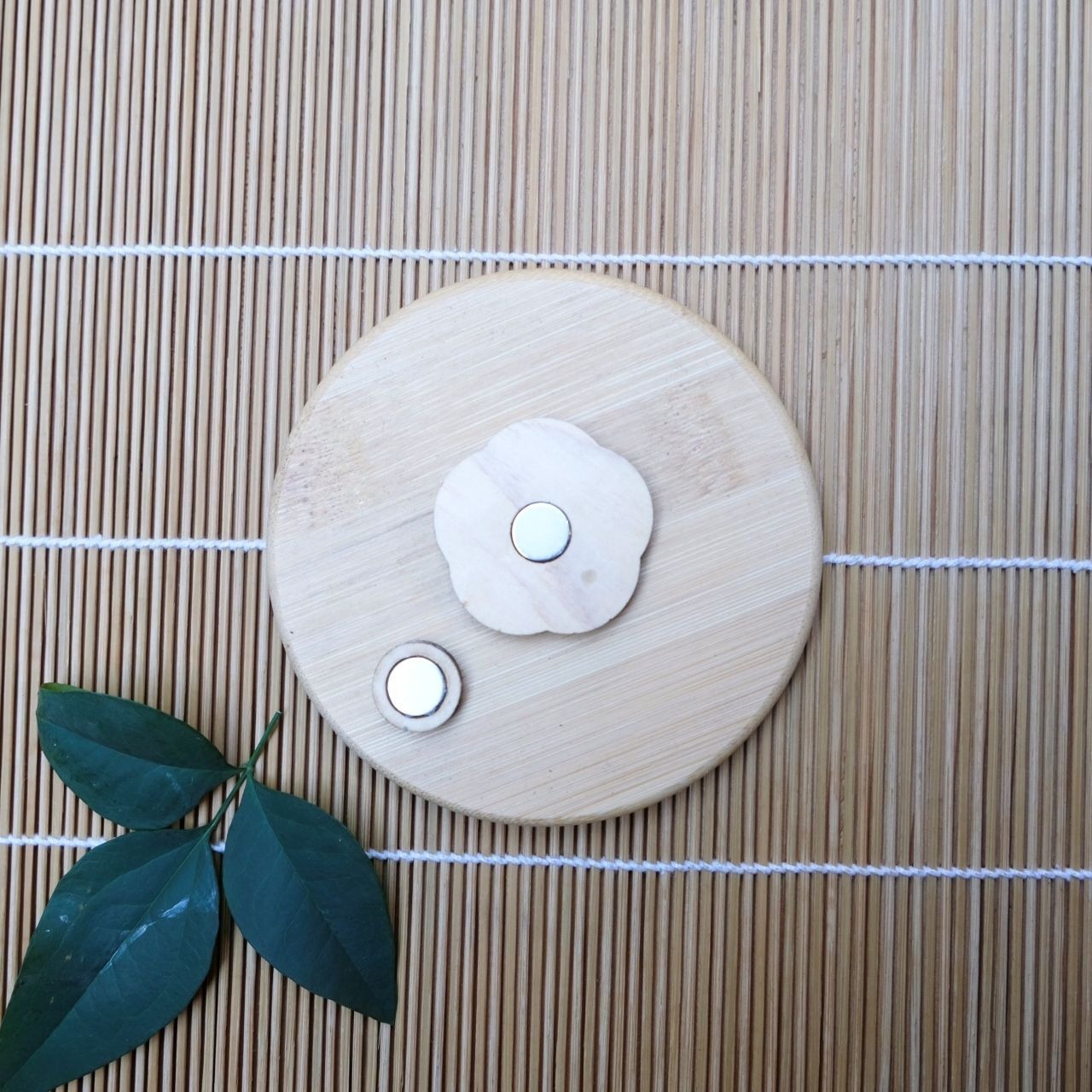 【インテリアART】すだれアートパネル 梅結び 紅白 マグネット