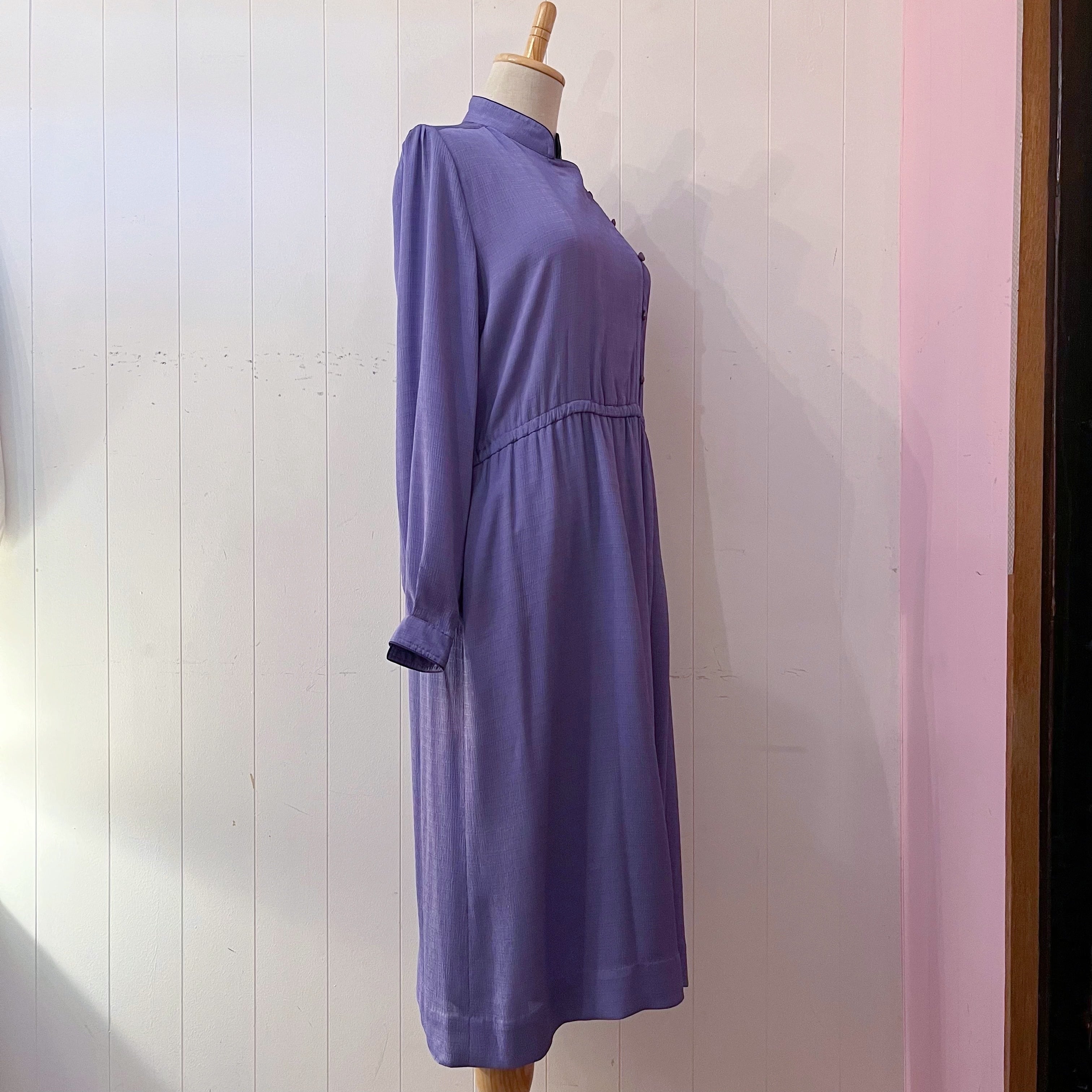 purple asymmetry button one-piece