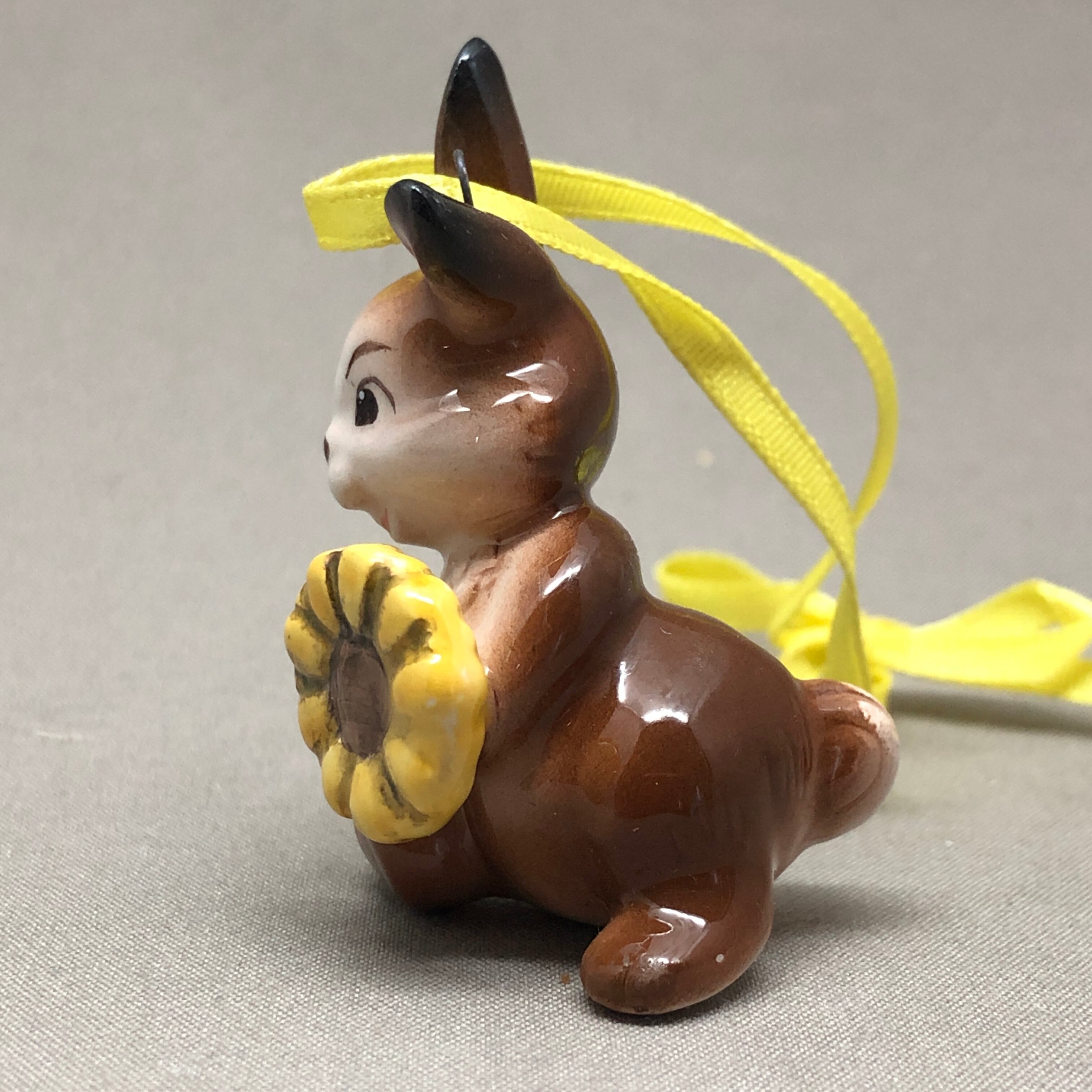 ゲーベル Goebel うさぎ イエロー 陶器 置物 ドイツ ヴィンテージ