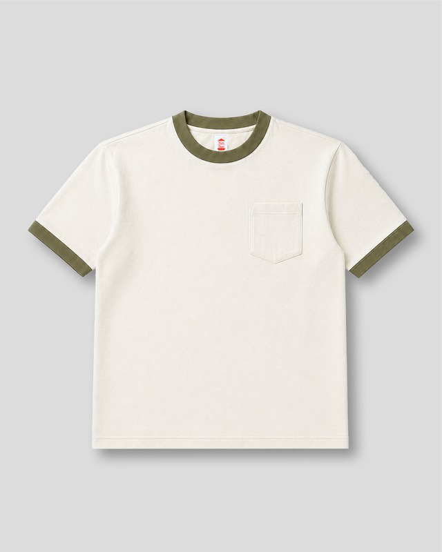 CC RINGER S/S TEE  NATURAL