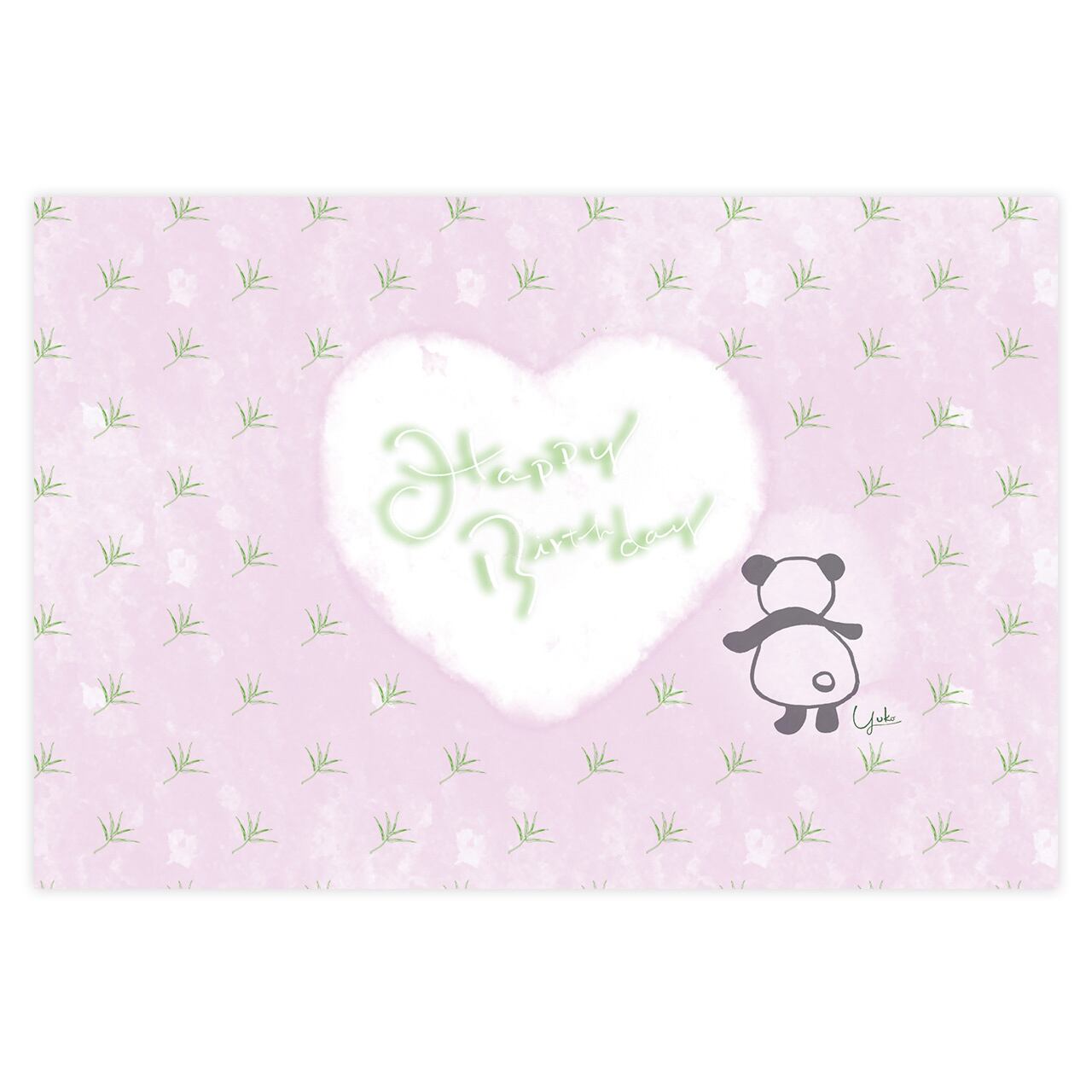 ポストカード『バースデーカード』(動物のお尻シリーズ3連作)パンダ〜YUKO・Y3-6〜