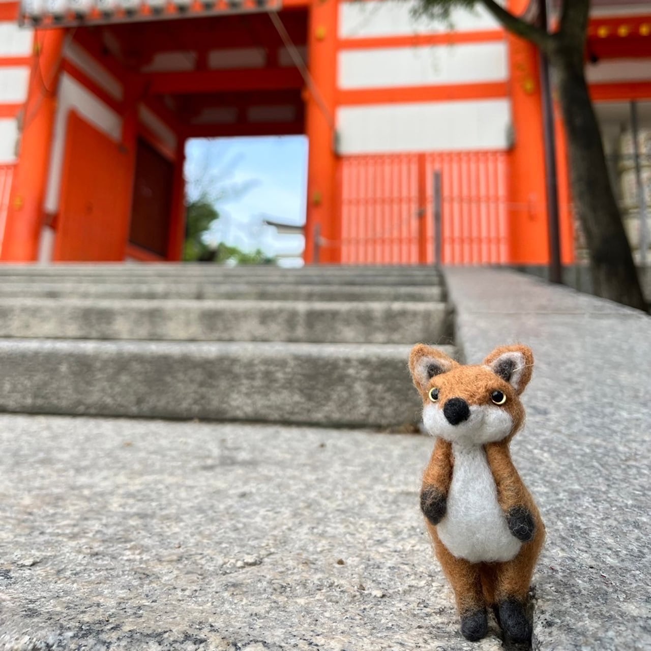 狐 テウメッサの狐 Cross Fox 全身可動 羊毛フェルト アート