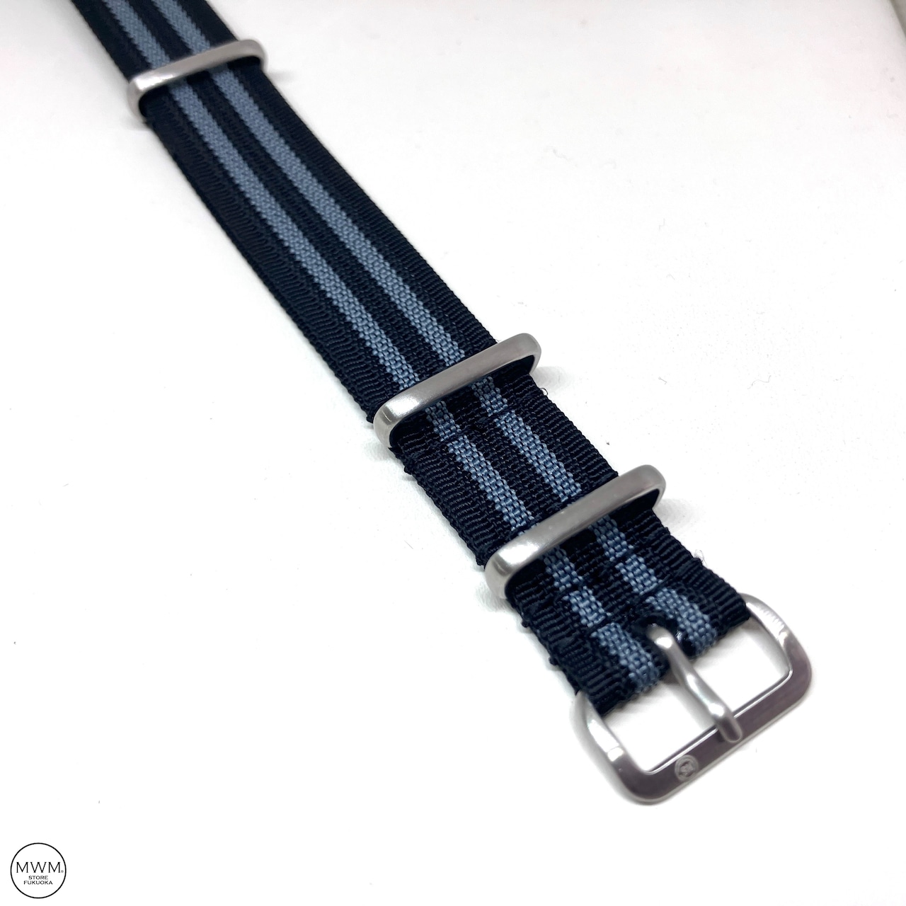 リブラインNATOストラップ Black & Gray JB 18/19mm 腕時計ベルト