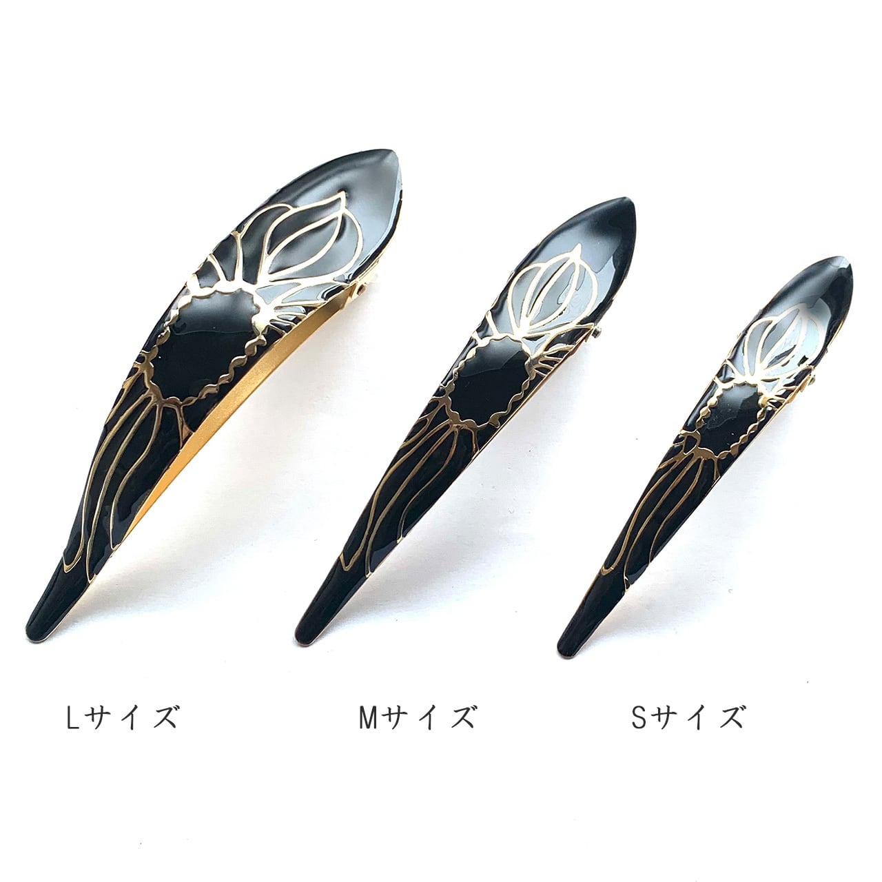 美品 フィカレ マキシマス ボーダー ヘアクリップ Maximas Lサイズ 美