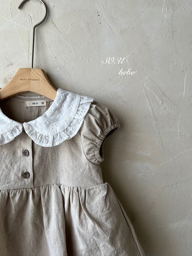 《即納》《SO.U》lace collar skirt rompers