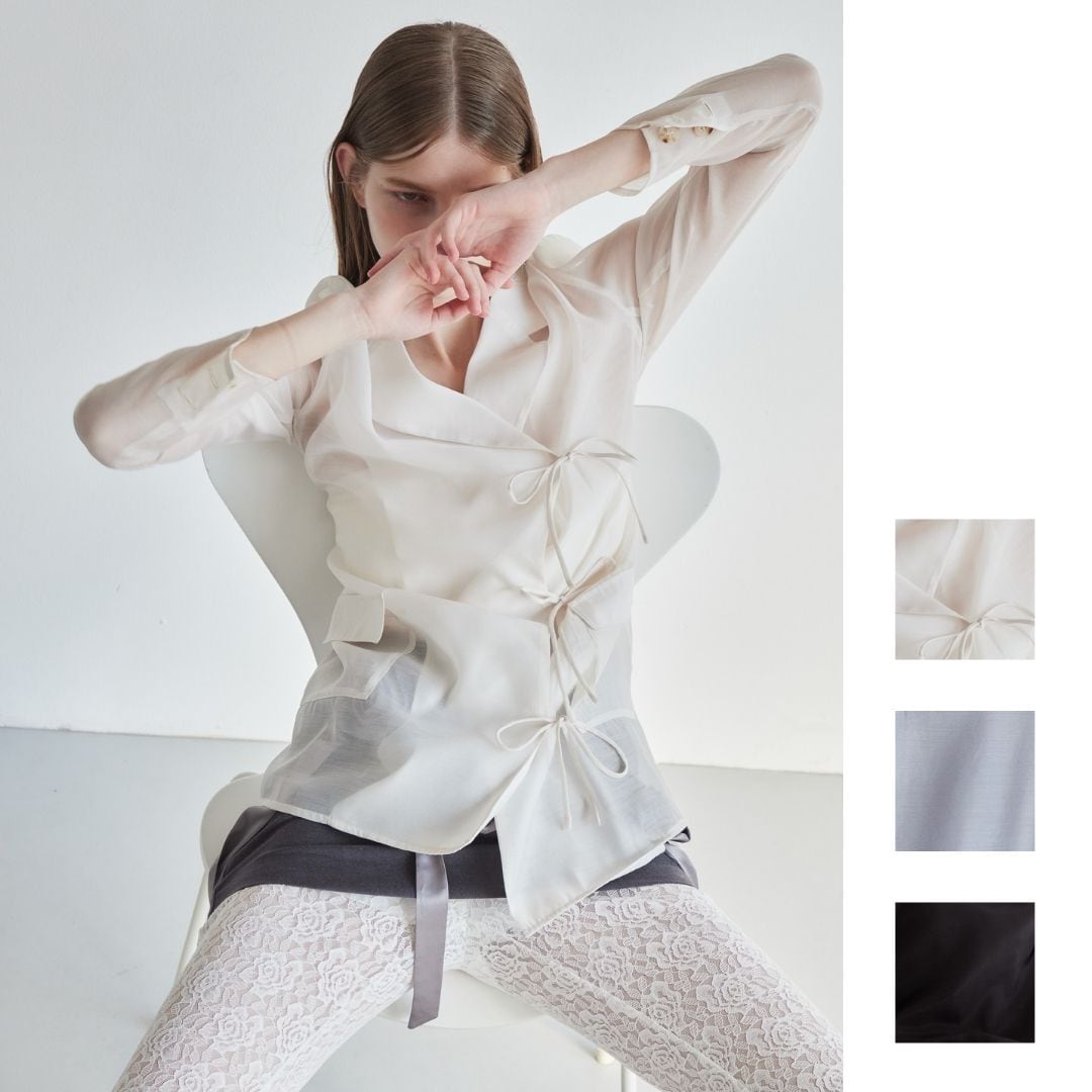 リボンシアージャケット / Ribbon sheer jacket 【125001】 | être loin