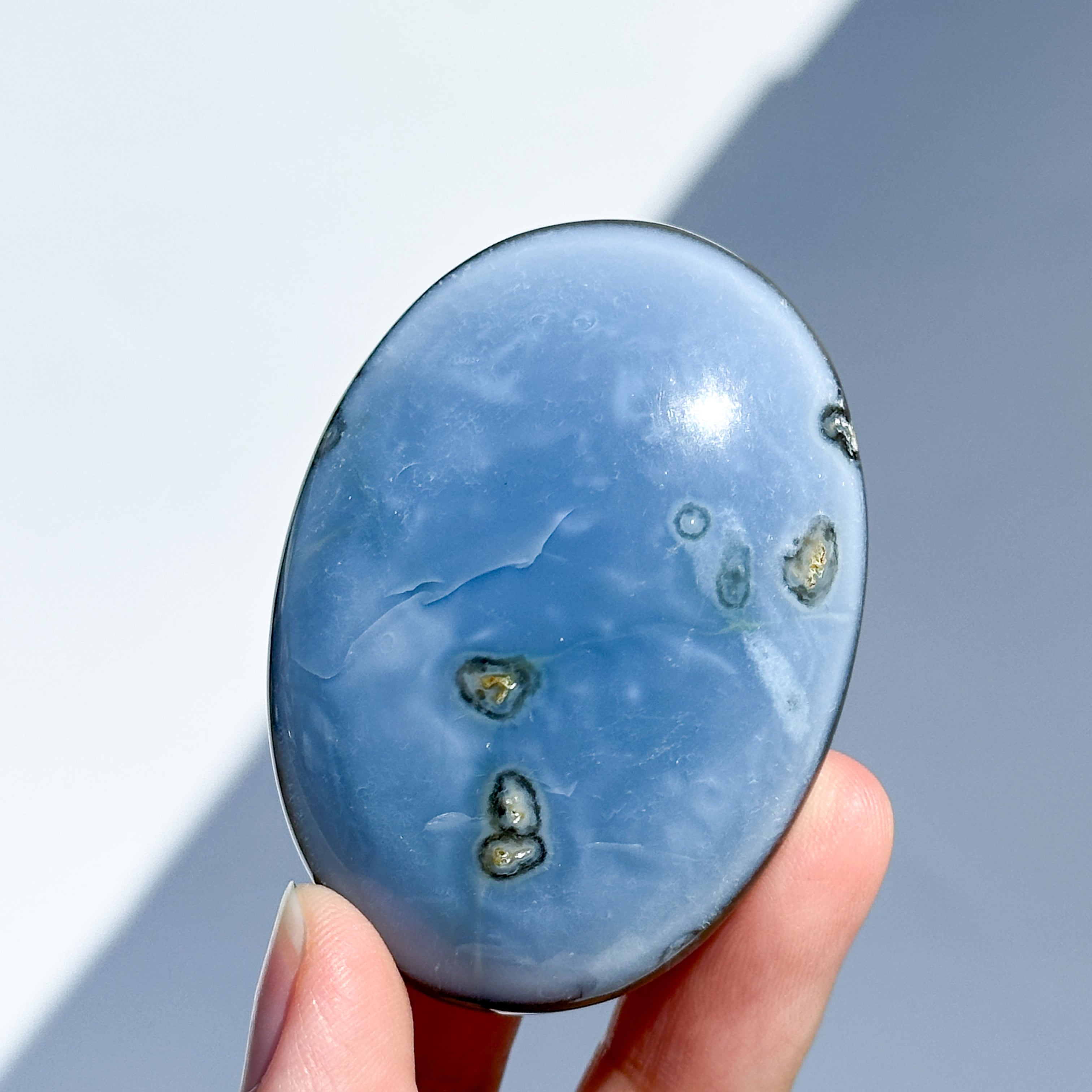 ブルーオパール パーム55◇ Blue Opal ◇ 天然石・鉱物・パワーストーン