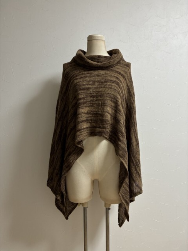 Knitting Pattern Turtle Neck Knit Poncho