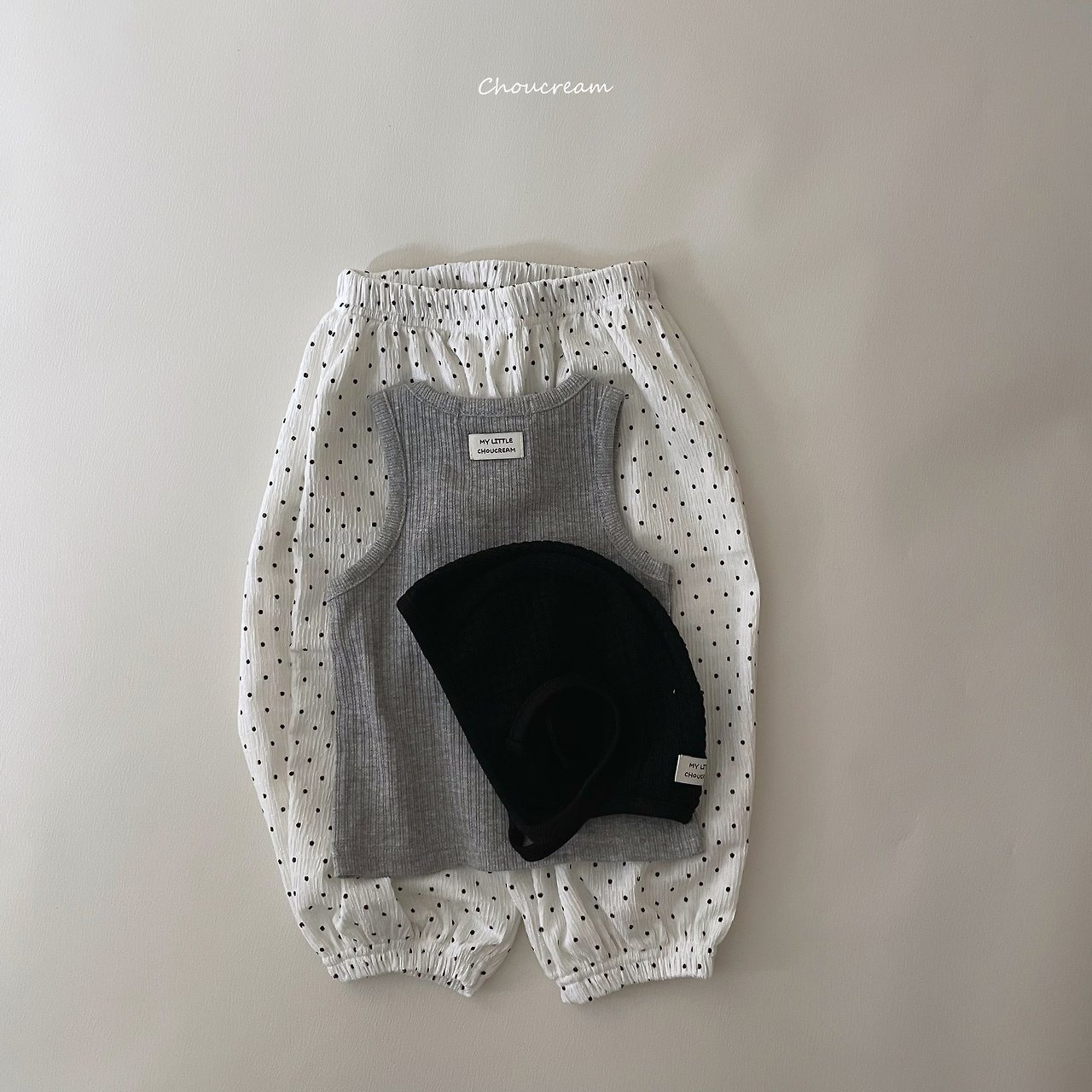 [choucream] Cable ribbed sleeveless / [슈크림] 케이블골지나시