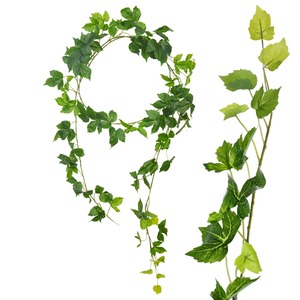 【在庫処分】フェイクグリーン アイビー 人工観葉植物 100% 自然感 防水 鉄線付き 高耐久 アーティフィシャル リーフ 葉物 造花藤 ツイッグバイン プラント ガーランド 室内 インテリア 吊り ベランダ 目隠し 壁掛け デコレーション ホーム・オフィス・結婚 飾り用 撮影用 DIY 雑貨 置物 1本(クリーパー 緑)