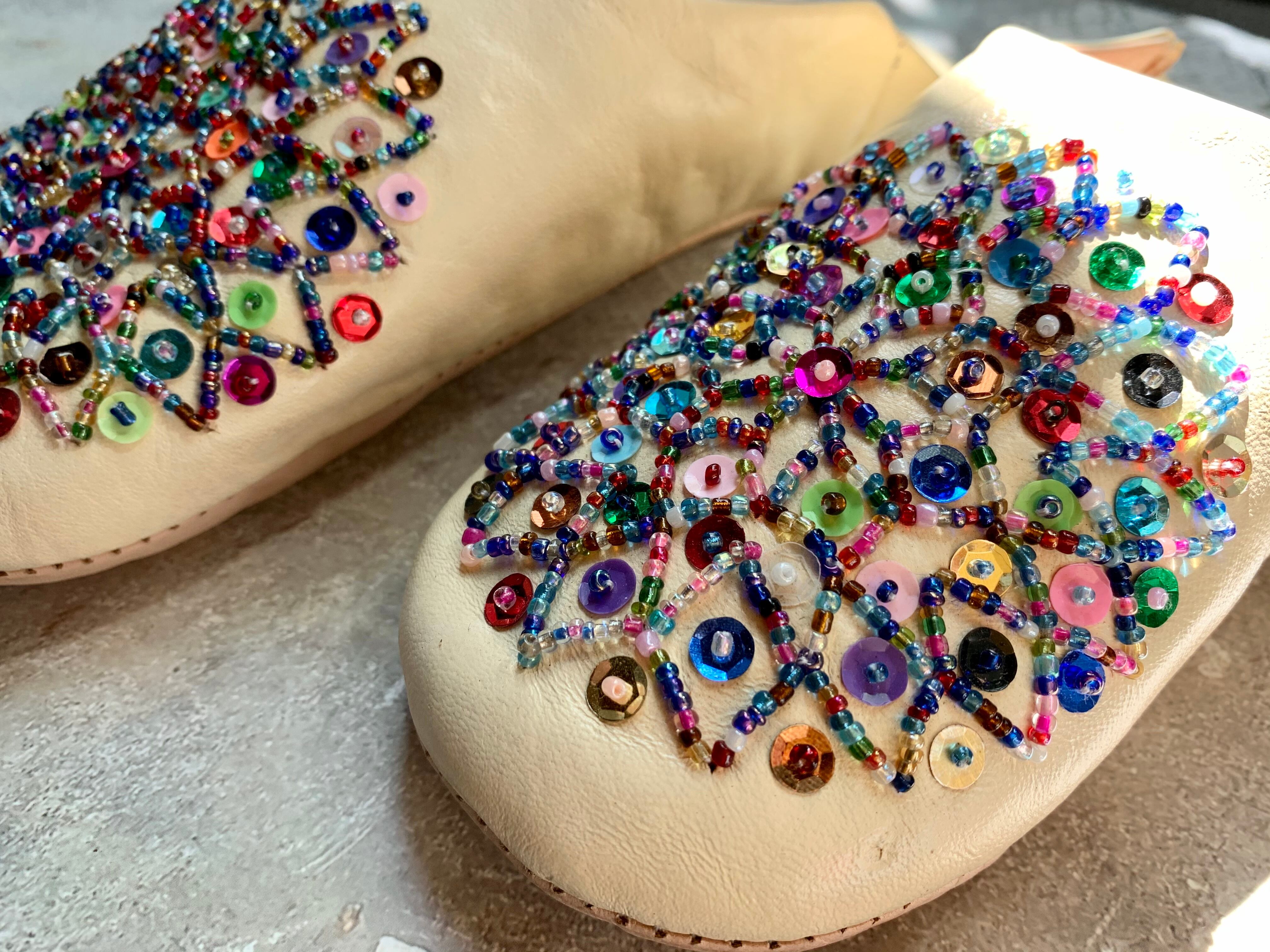 モロッコキラキラバブーシュ(カラフル)