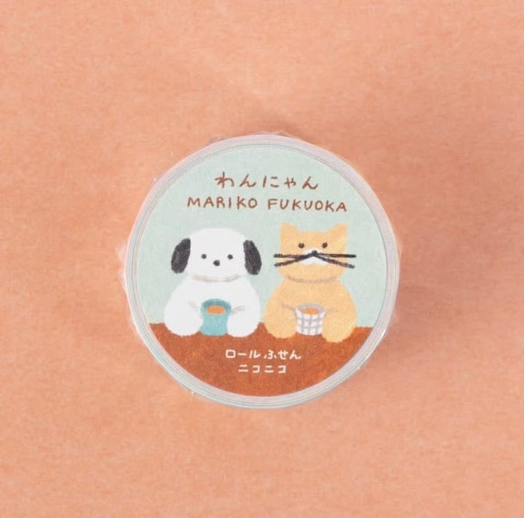 福岡麻利子 ロールふせんニコニコ「わんにゃん」 | Macaroni