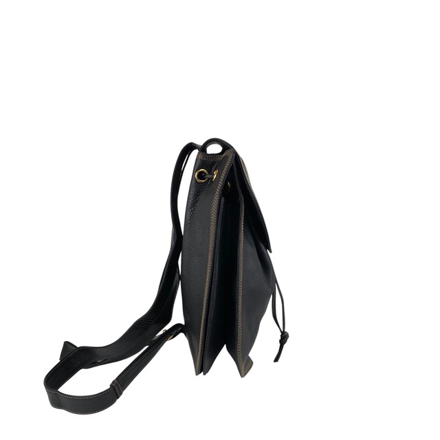LOEWE ロエベ バックパック ブラック アナグラム レザー リュック vintage ヴィンテージ オールド 53w2pp