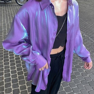 【送料無料】 アウター シャツ 無地 光沢感 長袖 日焼け防止 大人可愛い こなれ感 きれいめ 夏 4色 レディースファッション 可愛い お出かけ 女子会 デイリーユース お茶会 お呼ばれ シンプルデザイン