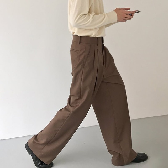 COLNベーシックストレートスラックス
