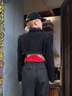 【25AW】FETICO フェティコ / Boucle knit short jacket / ニットジャケット