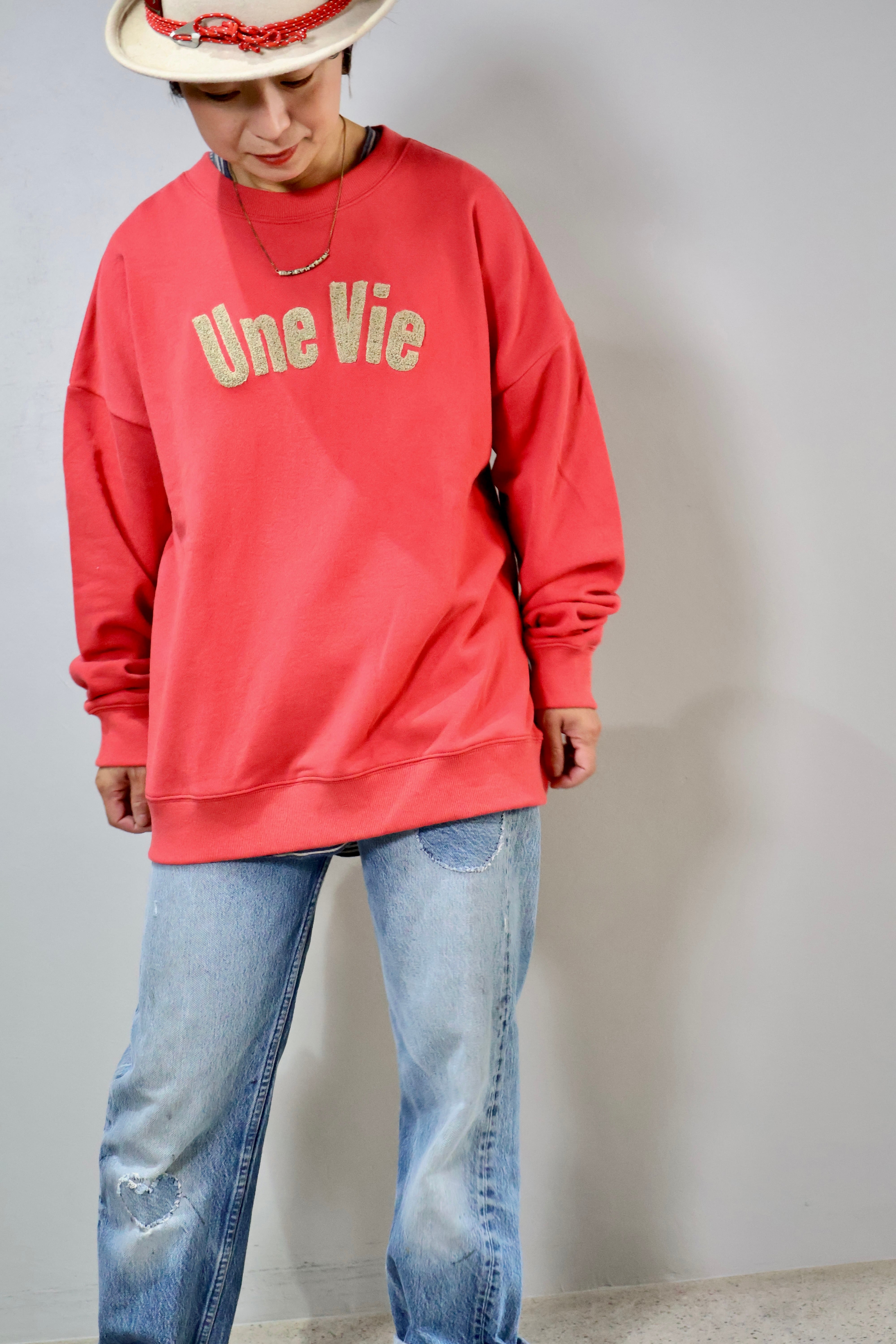 NEW!裏毛クルーサガラ刺繍スウェット【12507-305-10】2025AW