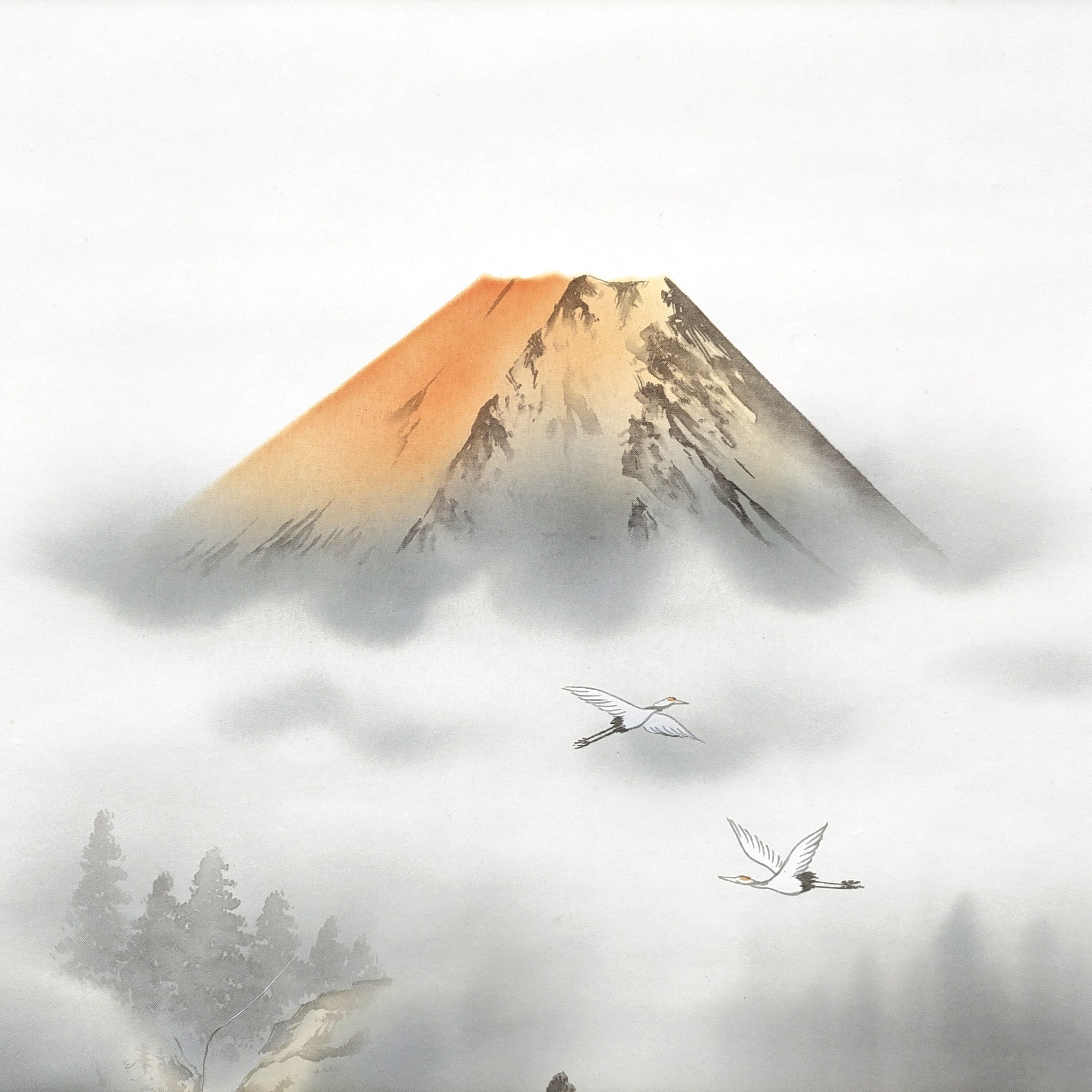 秀月・『寿福蓬莱山水図』・山水・掛軸・No.230511-09・梱包サイズ100