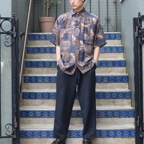 USA VINTAGE HALF SLEEVE PATTERNED ALL OVER SHIRT/アメリカ古着半袖総柄シャツ