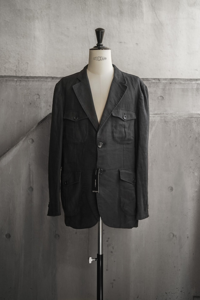 【DEAD-STOCk】 00’s "FRANCESCO SMALT" Linen Safari Jacket