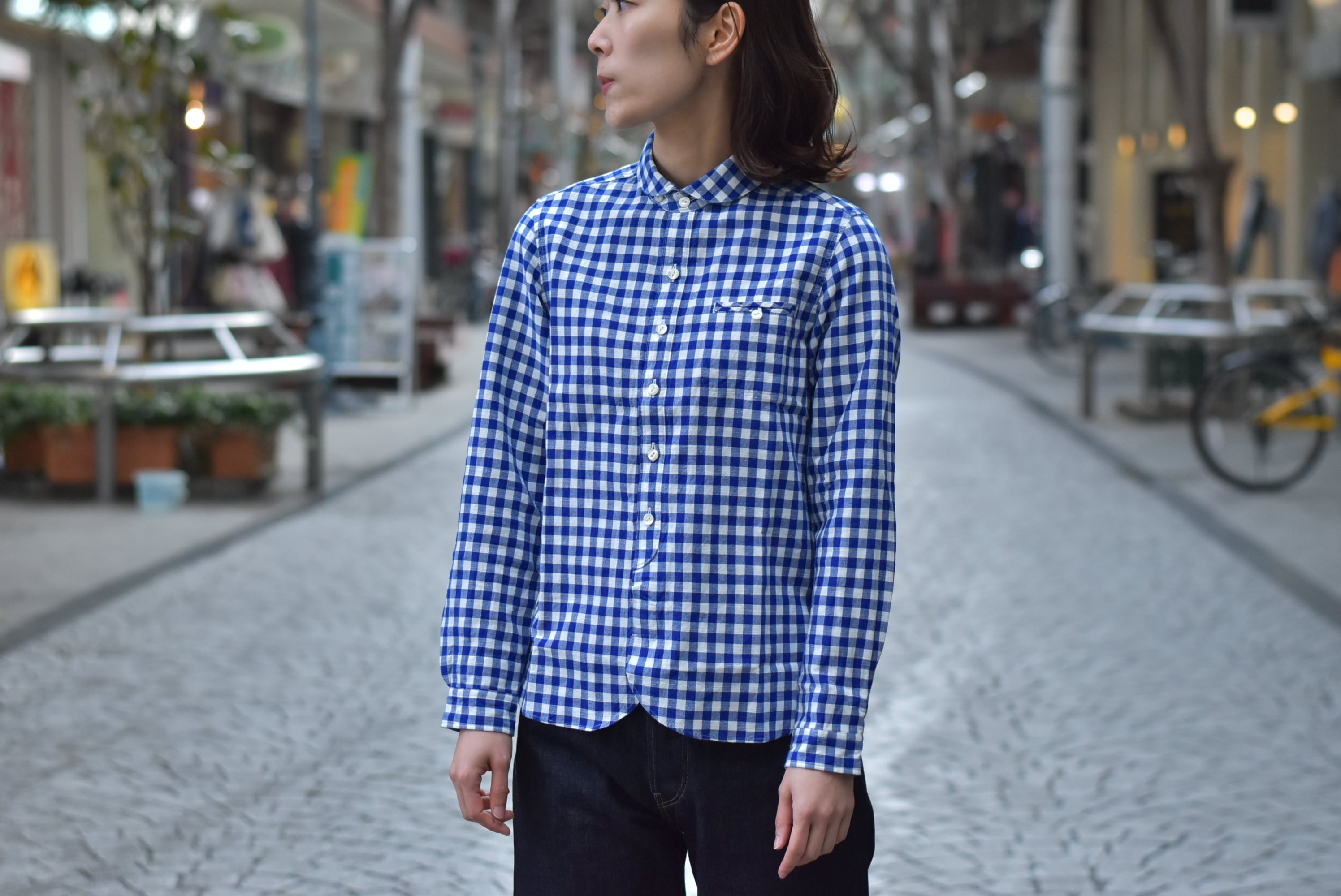 maillot】sunset big gingham work shirts | theater(シアター)