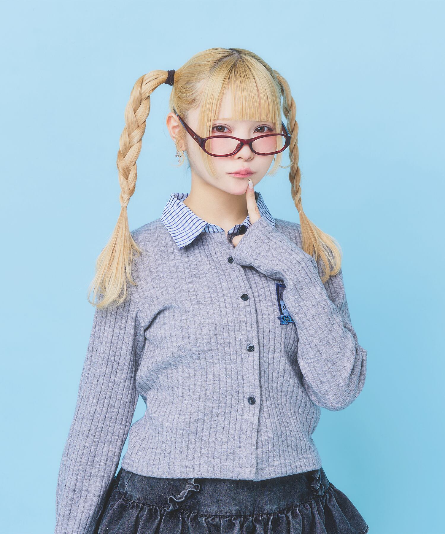 ブルーガール  首元飾り付カーディガン Blugirl - ブルーガール 首元飾り付カーディガンの通販 by emashop