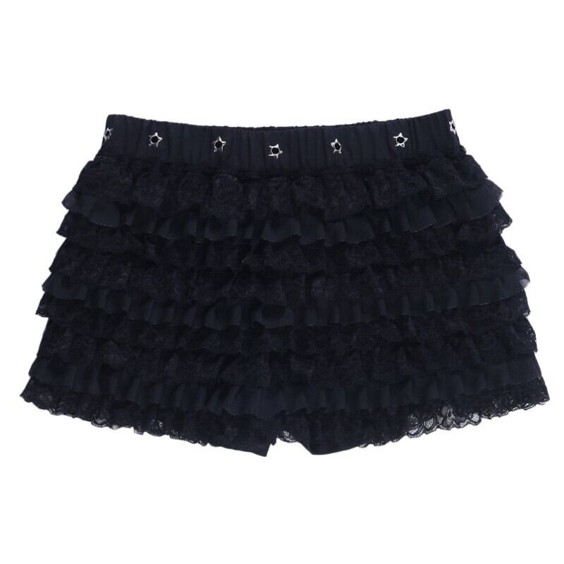 Tiered lace mini pants r0210
