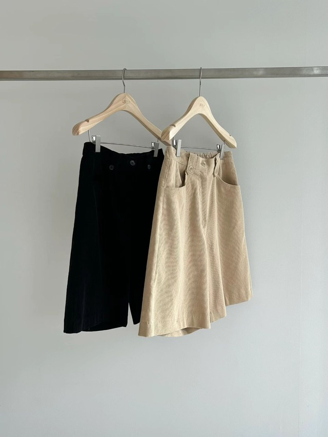 (予約) LIFFEY / Corduroy half pants 2color