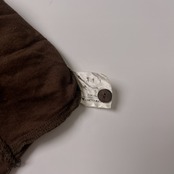 DAKS ダックス チェック柄切替 長袖ポロシャツ L/ブラウン/CYOYA vintage