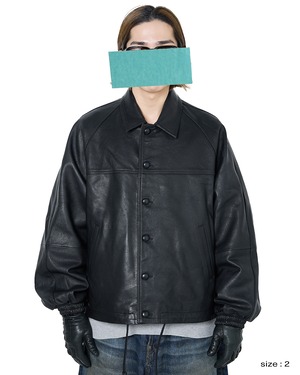 refomed "CCU LEATHER FORMAN JACKET"〔BLACK〕"
