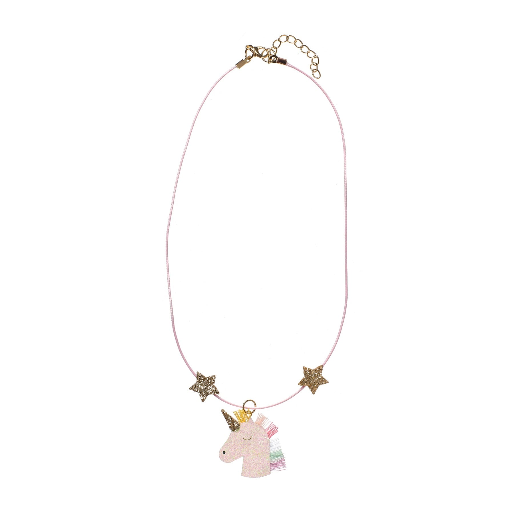 Y239W-Rainbow Unicorn Necklace-WHITE