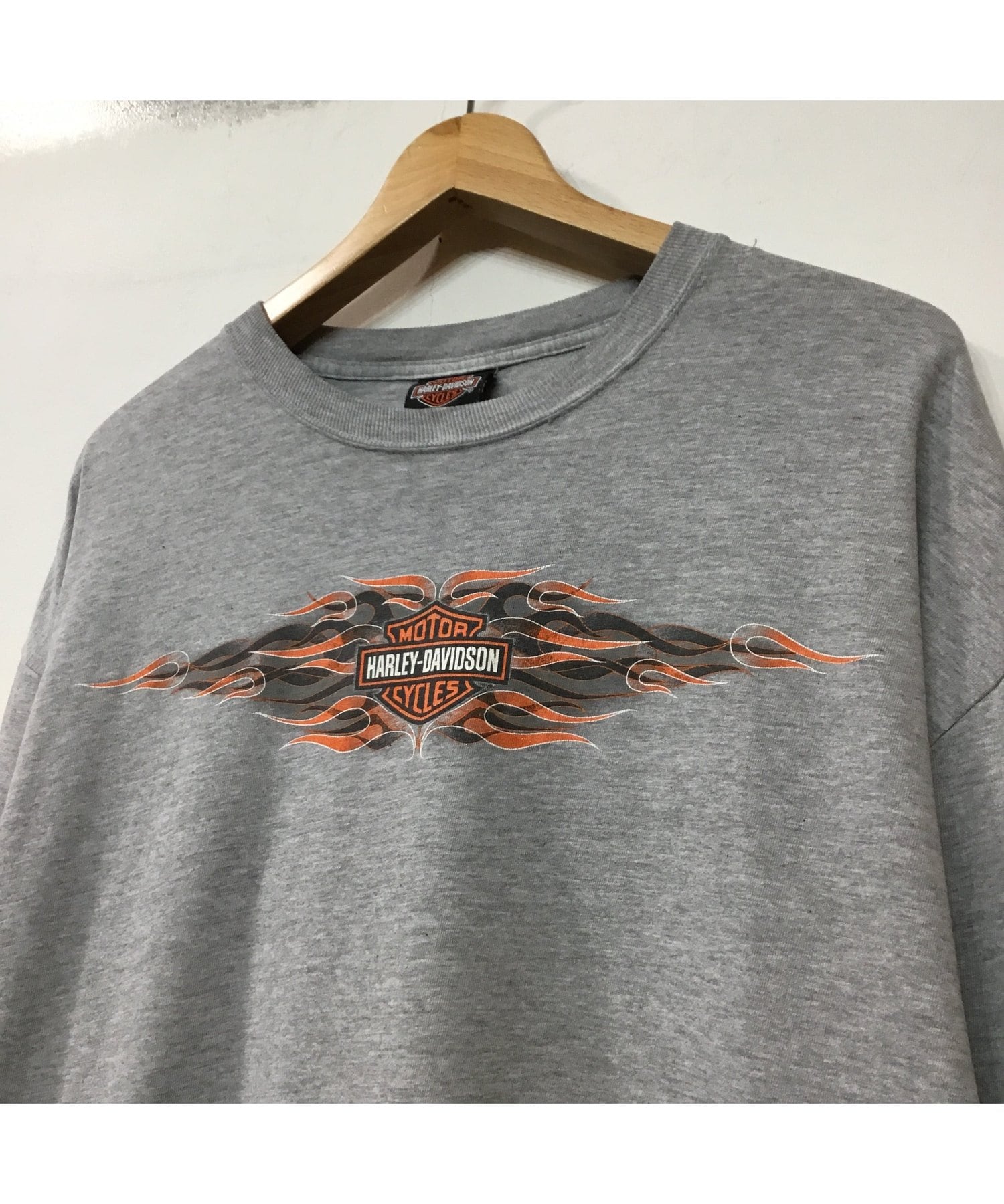 04 Harley-Davidson ハーレーダビッドソン 長袖Tシャツ グレーTシャツ