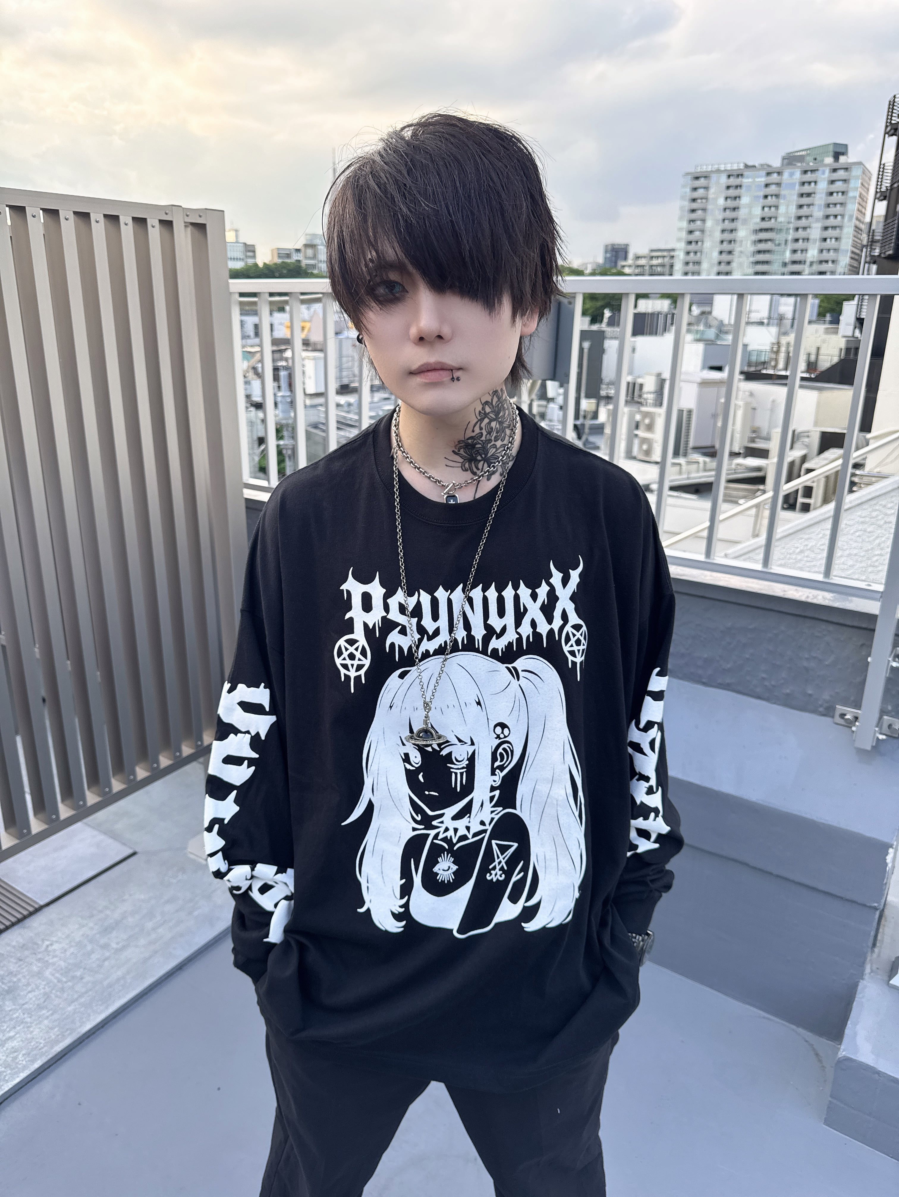 PSYNYXX Y2KガールロンT サブカル サブジラ 地雷 ストリート | 韓国系