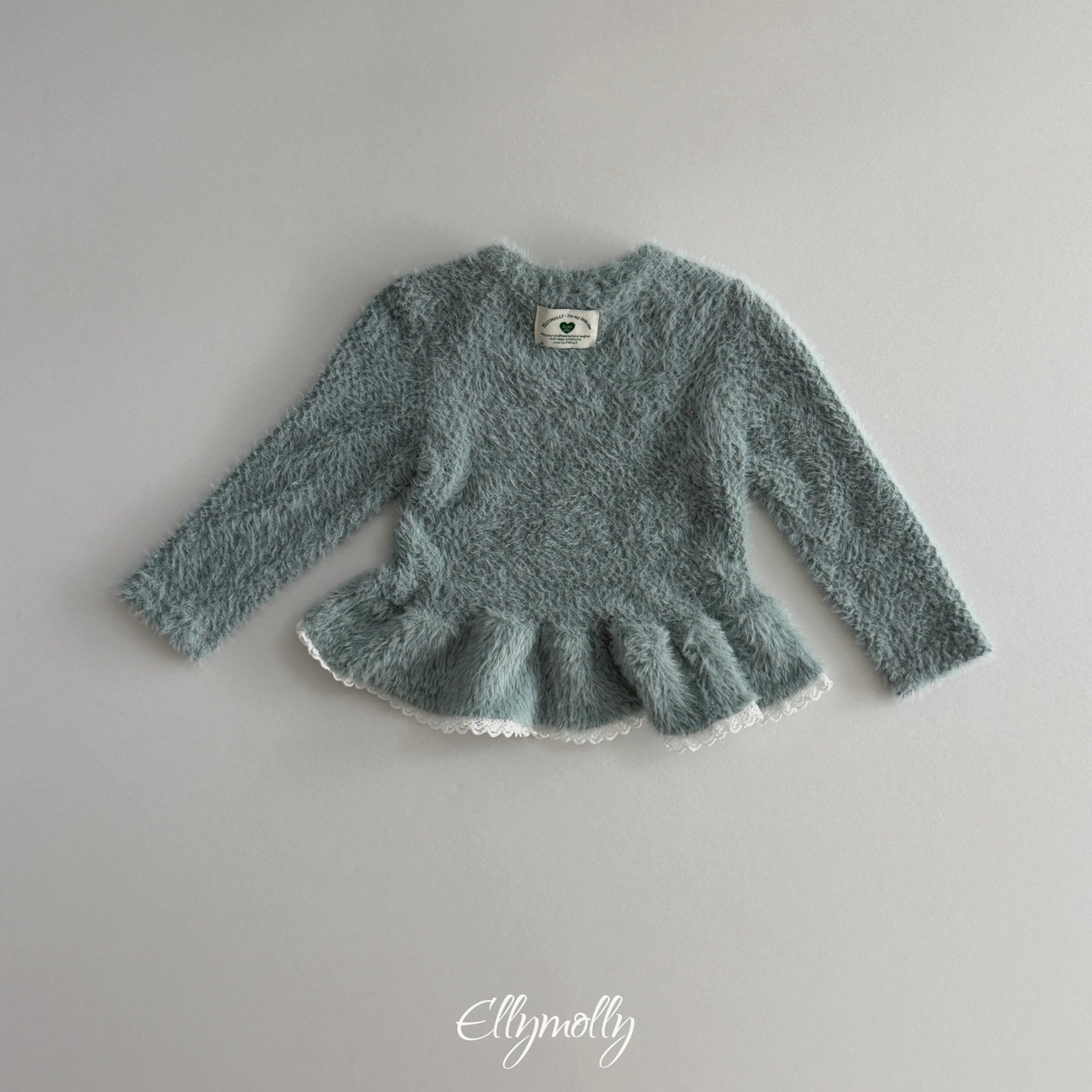 エリーモリー / ELLY MOLLY / 雪の結晶フリルTシャツ / 韓国子供服 / キッズ / 26winter〖取寄〗*3~11号*