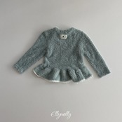 エリーモリー / ELLY MOLLY / 雪の結晶フリルTシャツ / 韓国子供服 / キッズ / 26winter〖取寄〗*3~11号*