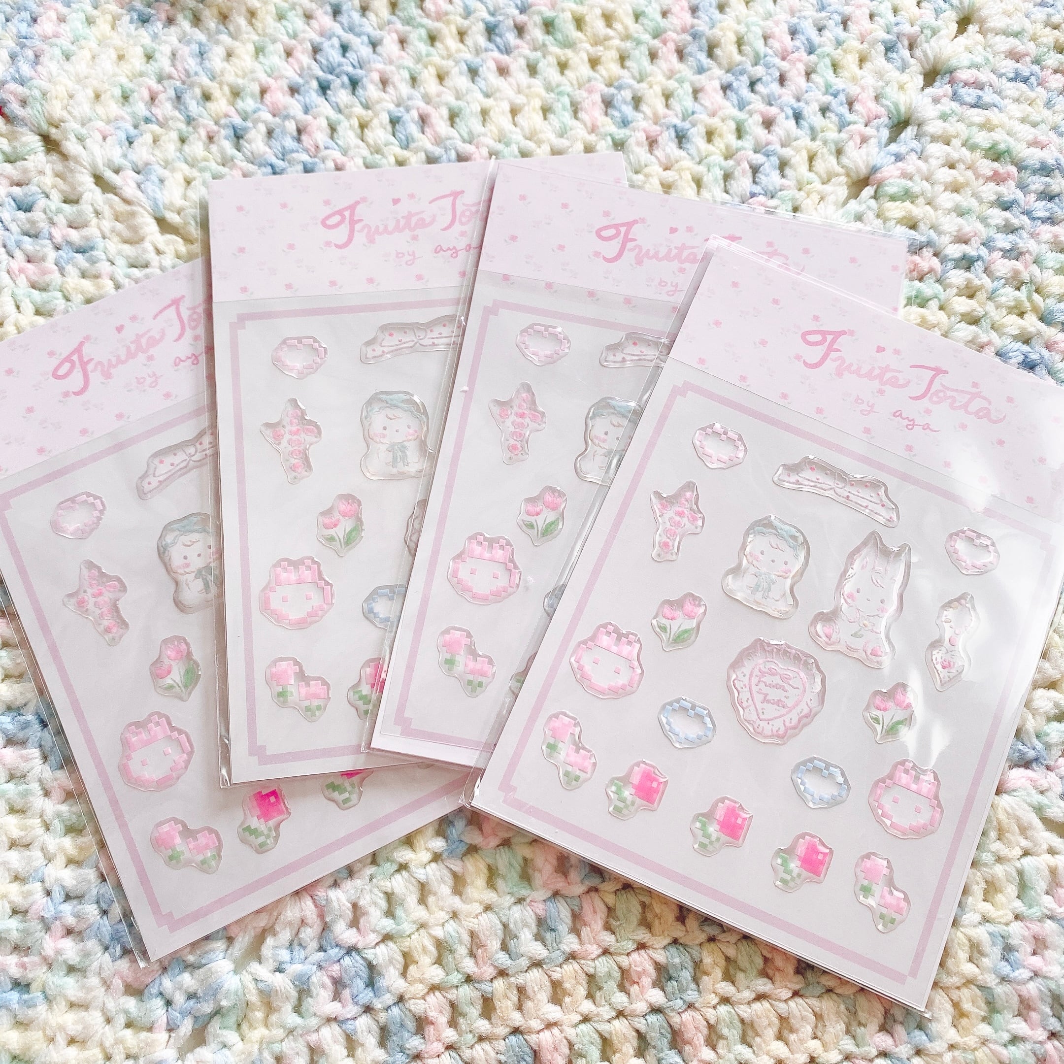 Fruits torta 好きなものwithアニマル　ぷくぷくシール