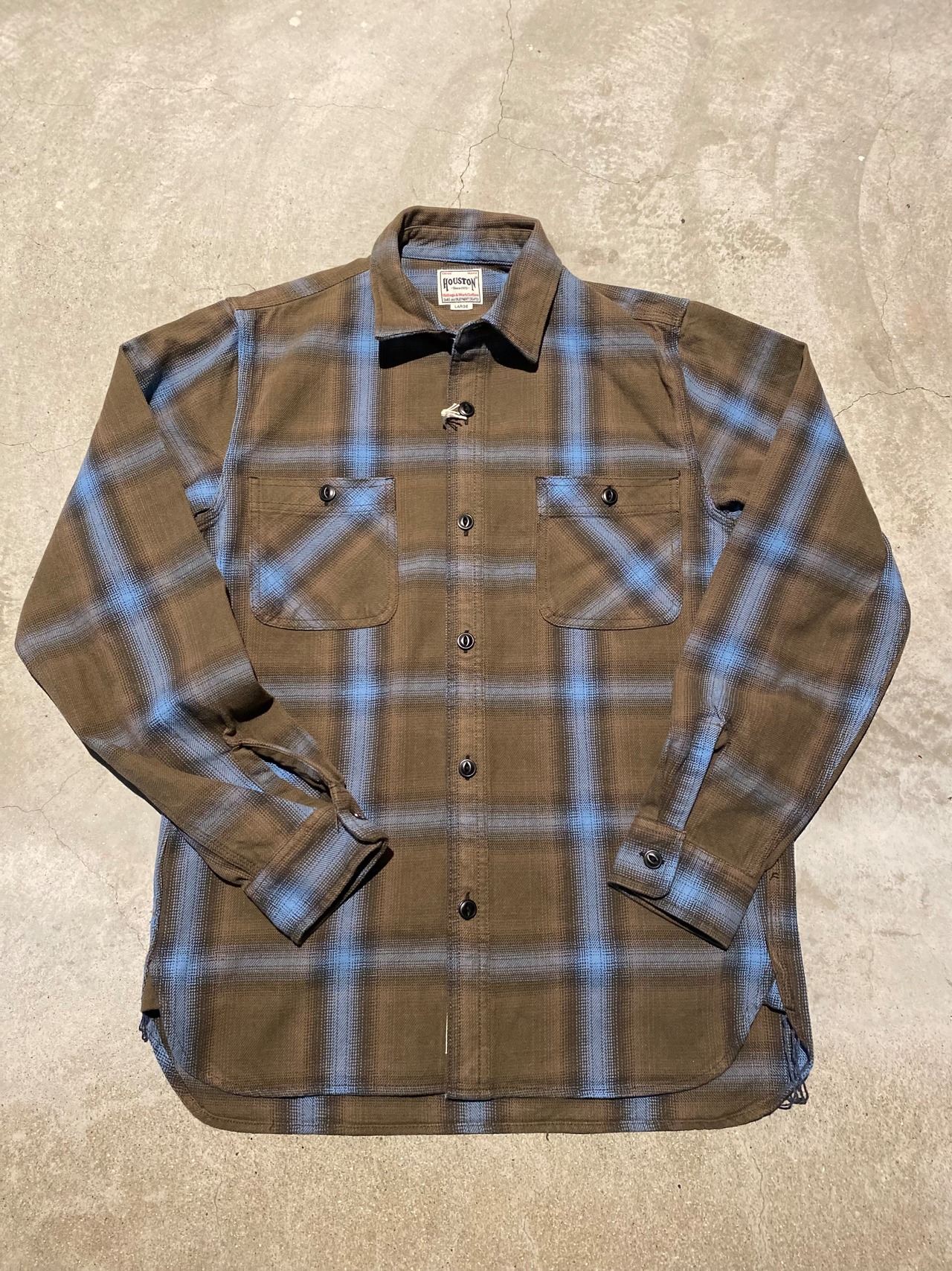 HOUSTON / OMBRER CHECK / ヴィエラシャツ / 41049 - 1