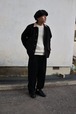 RELAX FIT " Fleece Hunting Coverall ( Black × Beige )"