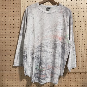 MEGURU別注マーブル染め　squikayd　3/4 BASEBALL TEE　マーブル染めベースボールTEE　XLサイズ