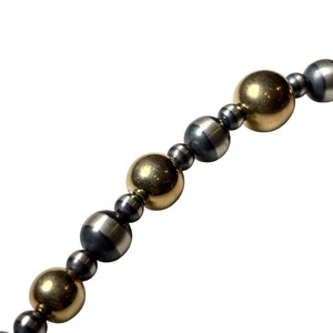 Navajo combi color silver ball bracelet