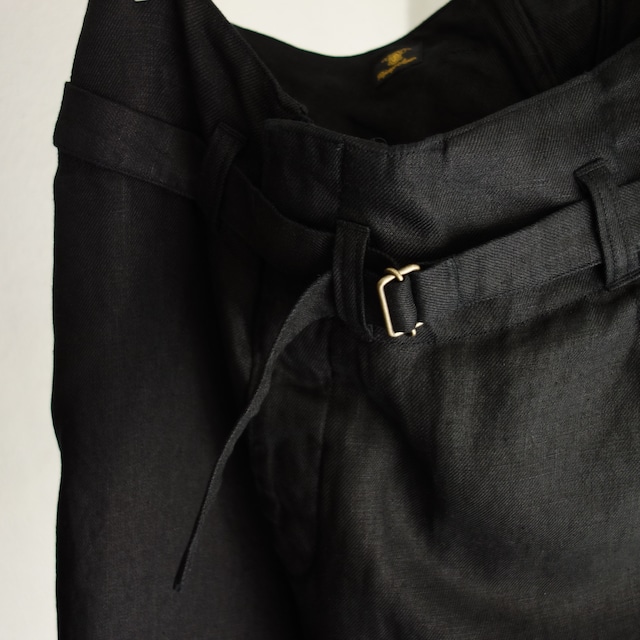 tanker work heavylinen pants / safilin black