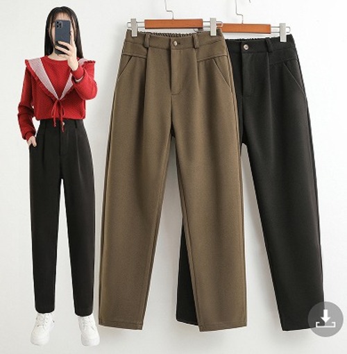 【大きいサイズS-5XL】【秋冬新作】ファッションパンツ♪ブラウン/ブラック2色展開◆#secmvv-238297