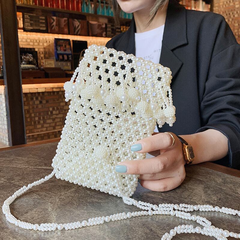 レッドパールチェーン 真珠 メッセンジャーバッグ Tiancai_Wing_Bag2798729133