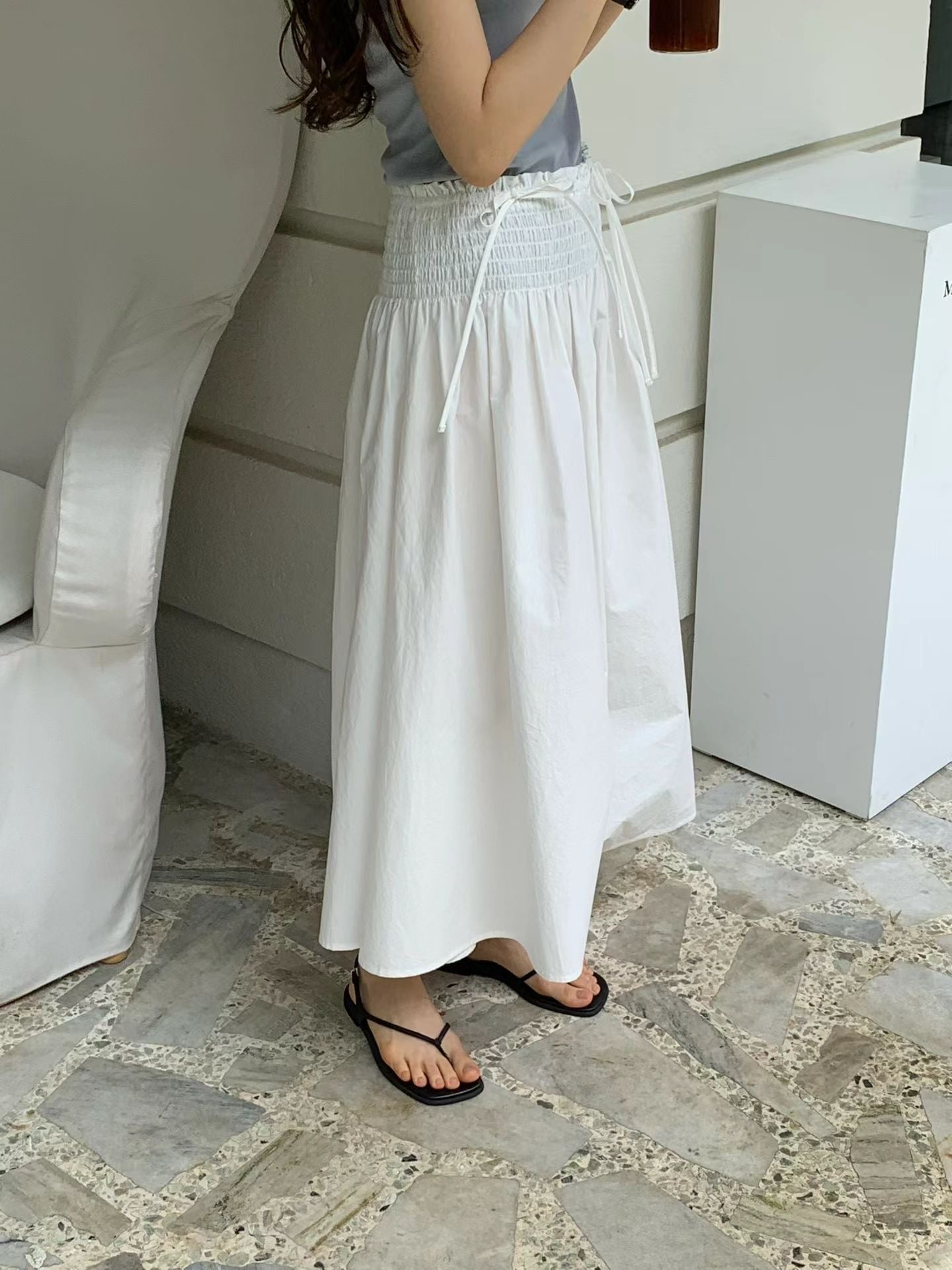 (予約) ounce / Way Ribbon skirt