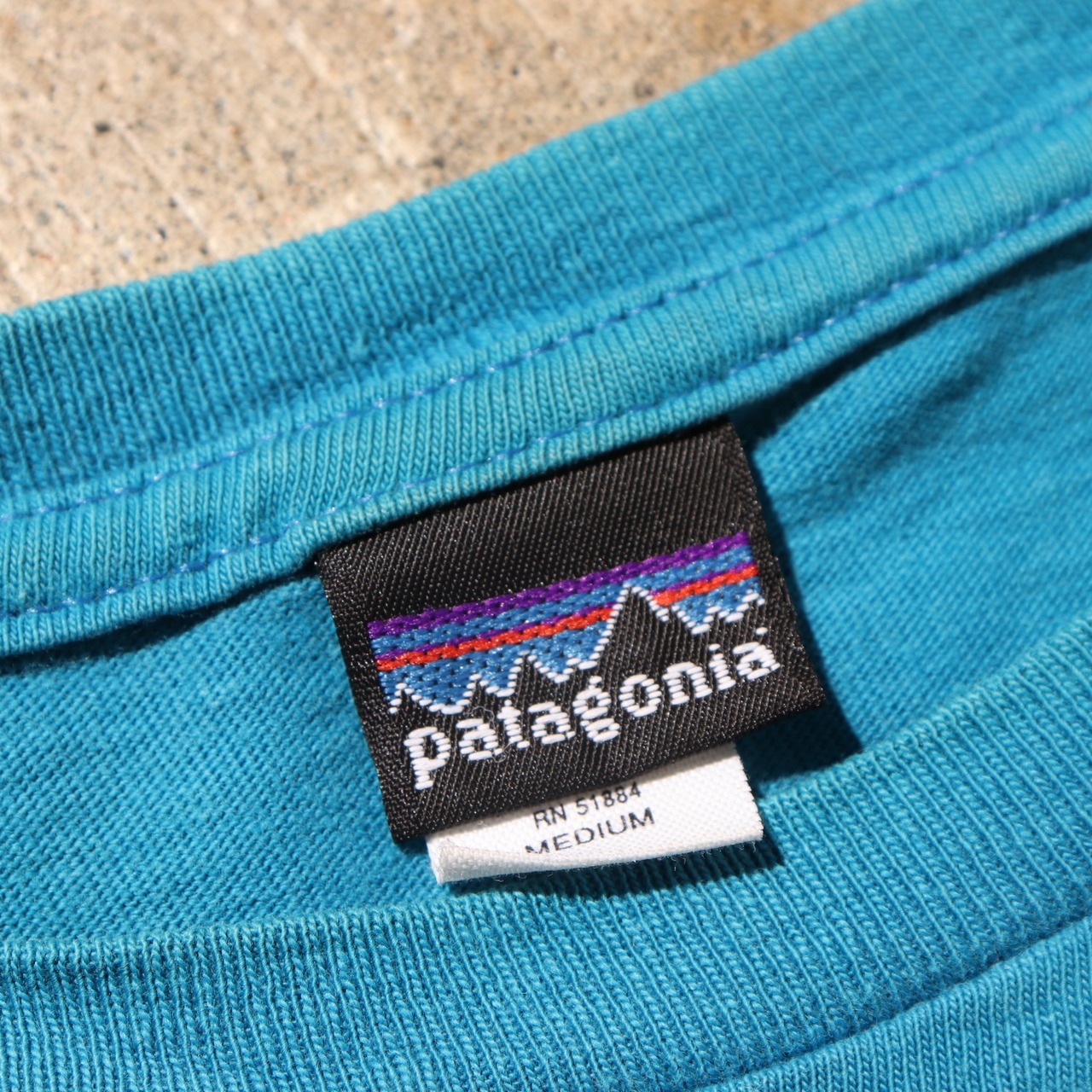 美品 M 90s 米国製 シングルステッチ patagonia パタゴニア Tシャツ 青 ブルー
