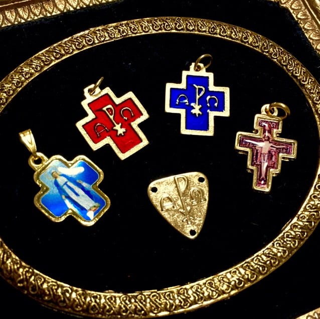 イタリア製 聖母マリア キリスト メダイユ ネックレス クロス◇イエス